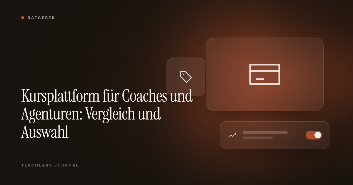 Kursplattform für Coaches und Agenturen: Vergleich und Auswahl