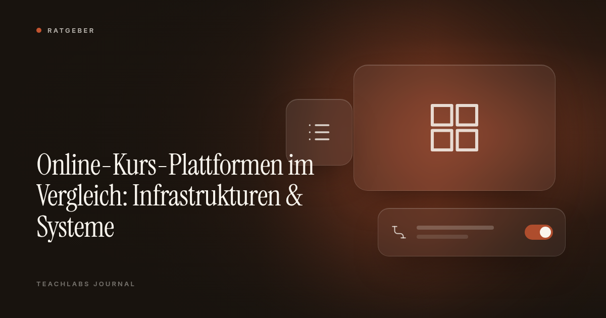 Online-Kurs-Plattformen im Vergleich: Infrastrukturen & Systeme