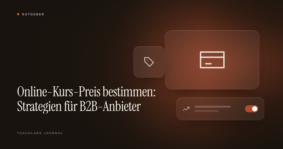 Online-Kurs-Preis bestimmen: Strategien für B2B-Anbieter