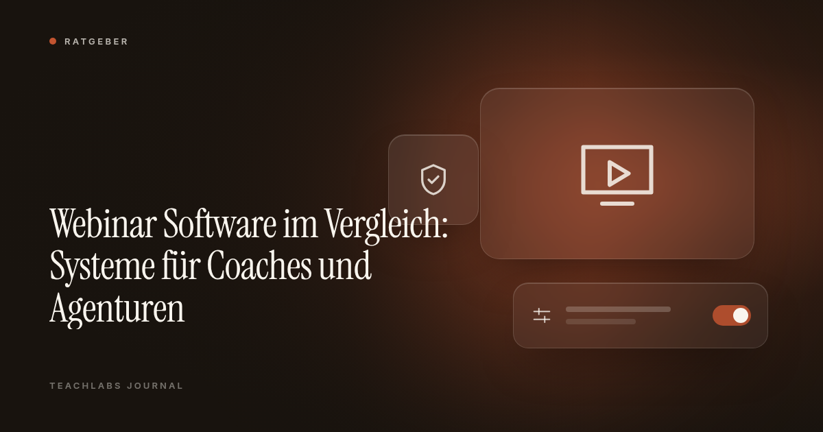 Webinar Software im Vergleich: Systeme für Coaches und Agenturen