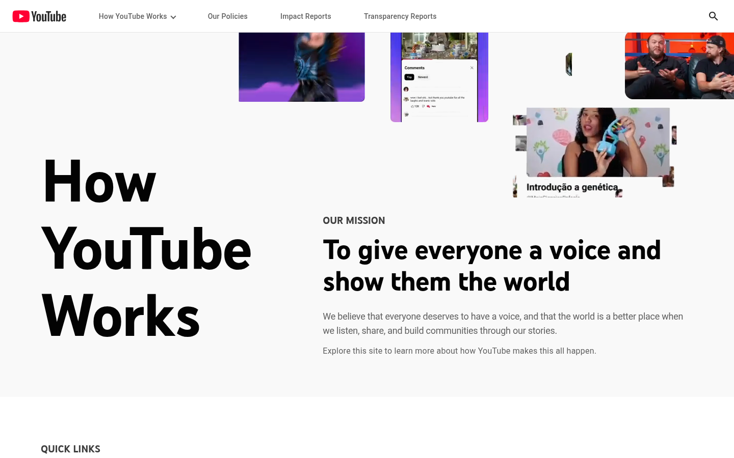 YouTube (nicht gelistet): Funktionen auf www.youtube.com in der Desktop-Ansicht